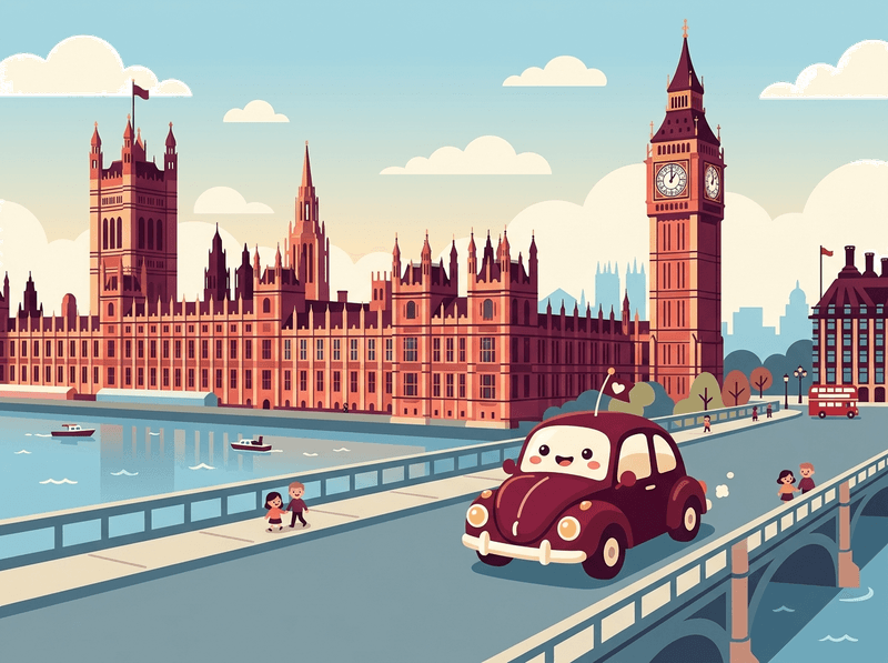 Illustration of a London landmark near Westminster
