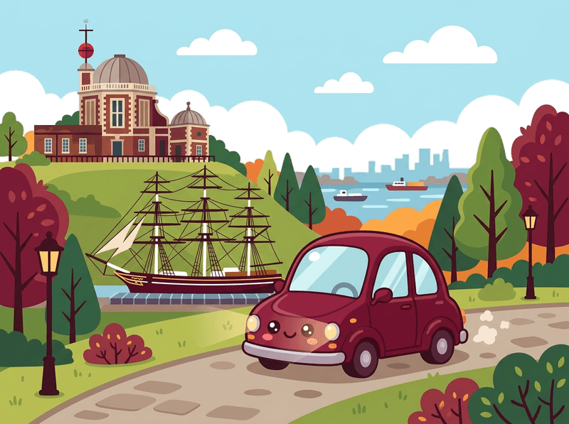 Illustration of a London landmark near Greenwich