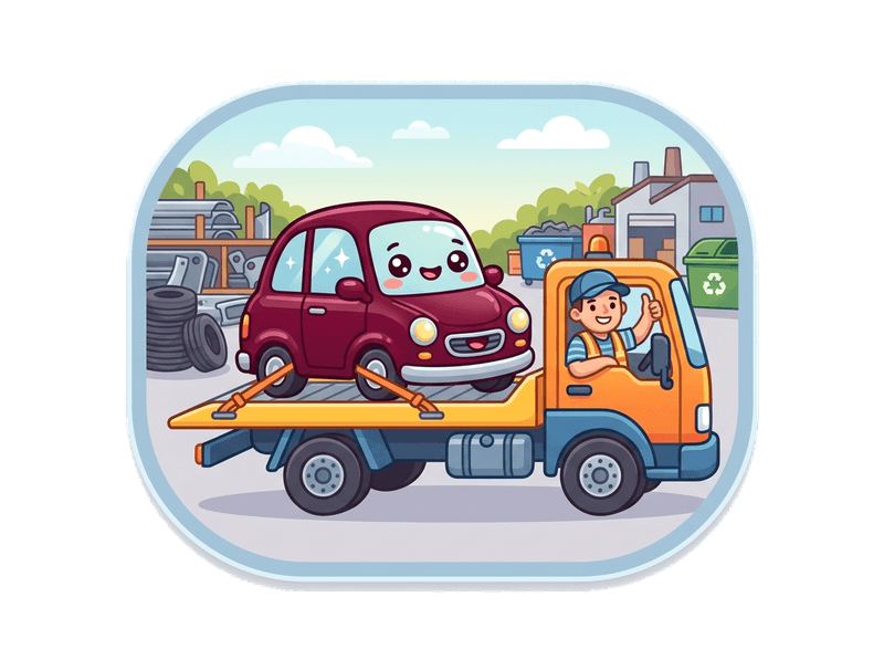 Scrap Car Collection service illustration